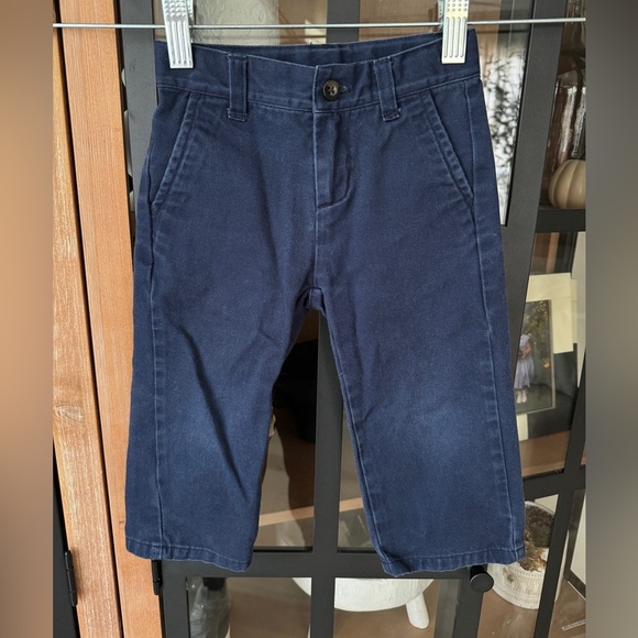 Janie & Jack twill navy pants trousers baby toddler boy formal pullon marine - Picture 1 of 7